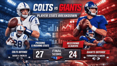 colts vs new york giants match player stats