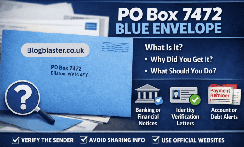 po box 7472 blue envelope