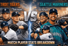 detroit tigers vs seattle mariners match player stats