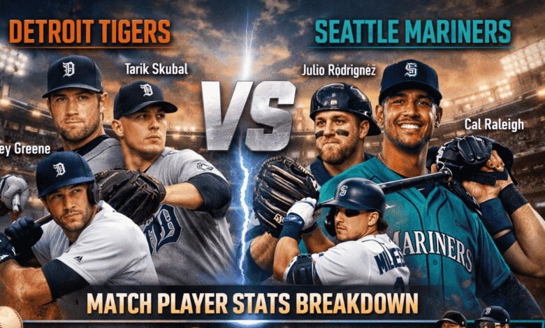 detroit tigers vs seattle mariners match player stats