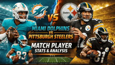 miami dolphins vs pittsburgh steelers match player stats