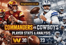 washington commanders vs dallas cowboys match player stats