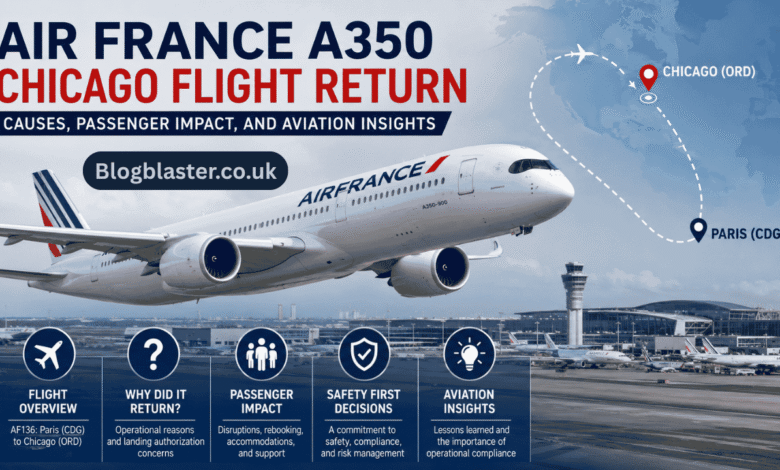 air france a350 chicago flight return